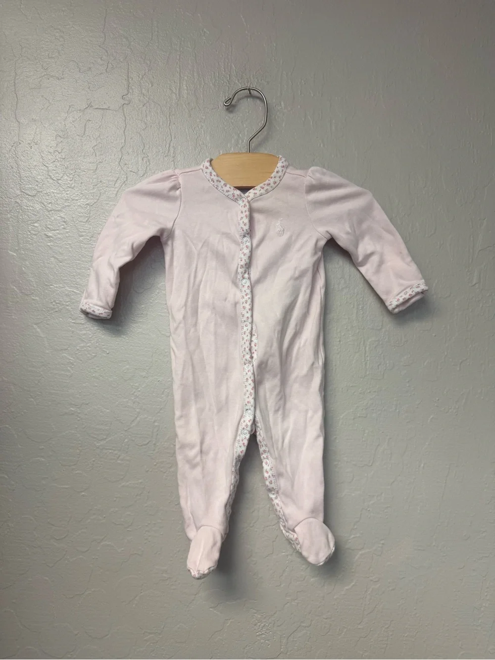 $15 ADD ON ralph lauren pink footie floral 3M little sleepies zara mini boden
